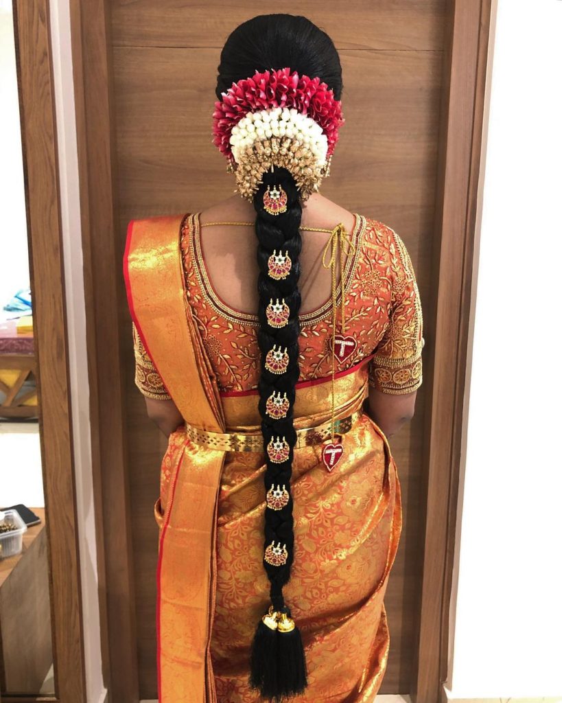 Pin by Garishma on South Indian wedding bridal hairstyles | Indian wedding  hairstyles, Indian bridal hairstyles, Wedding hair flowers
