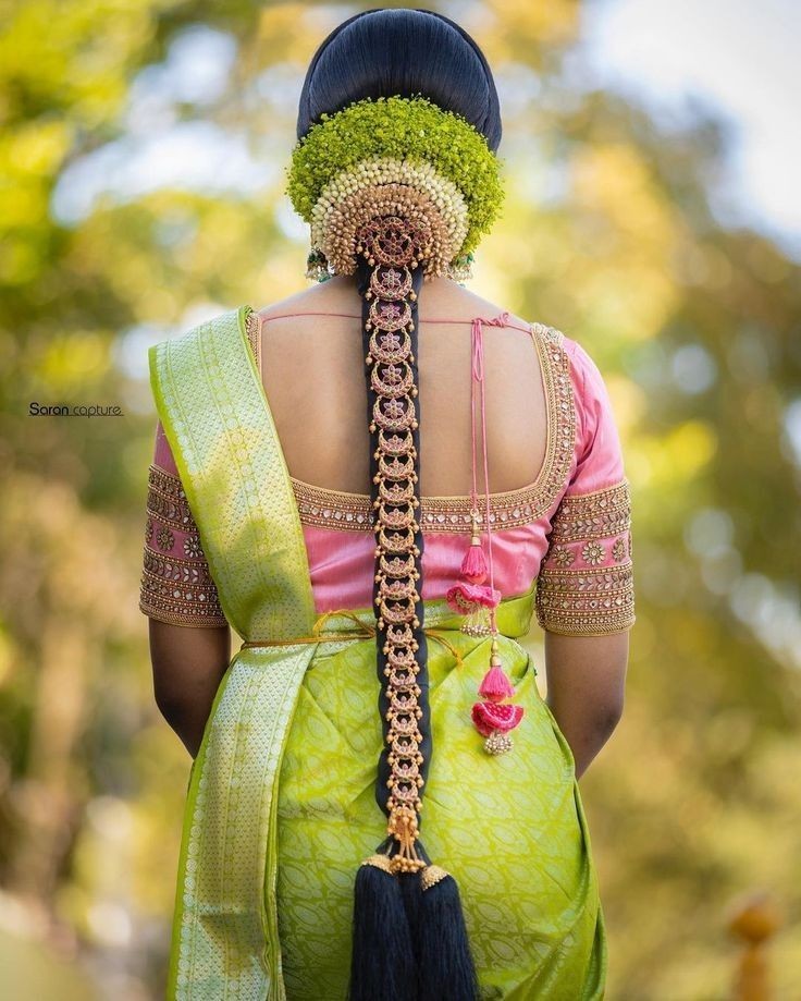 Bridal Hairstyle for Saree Traditional hairstyle for saree | Traditional  hairstyle, Long hair styles, Bridal hair