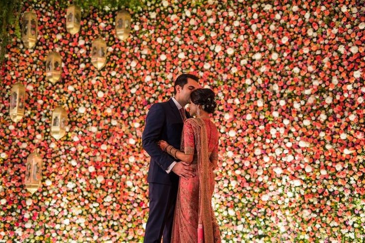 Wedding floral backdrop