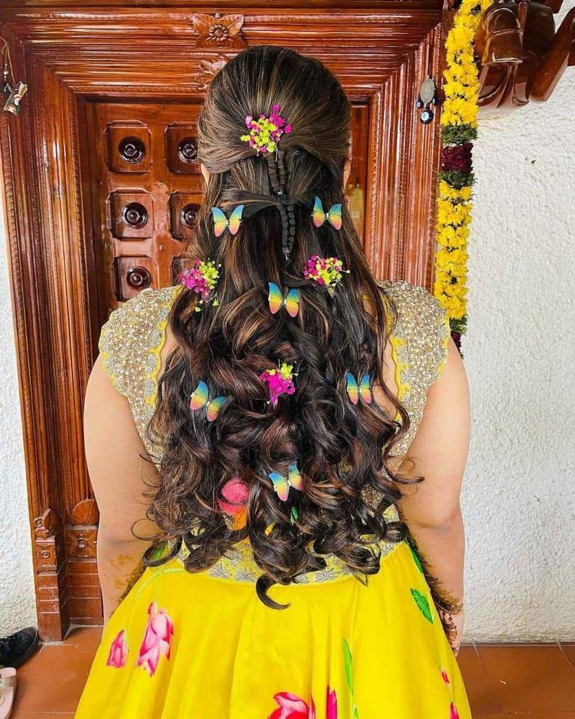 butterfly floral hairstyle