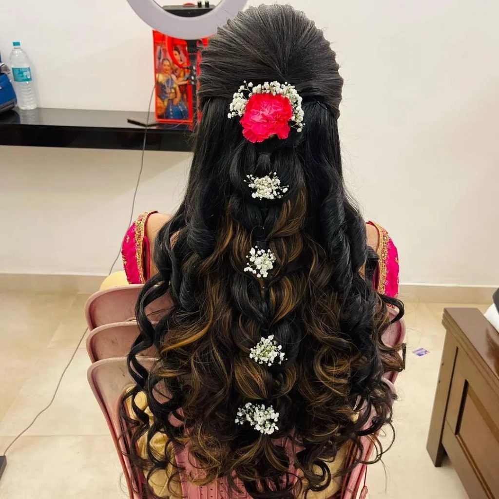 traditional floral hairstyle
