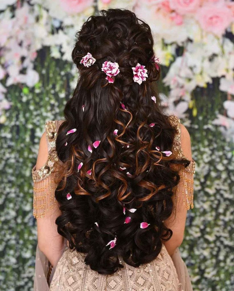 rose floral hairstyle