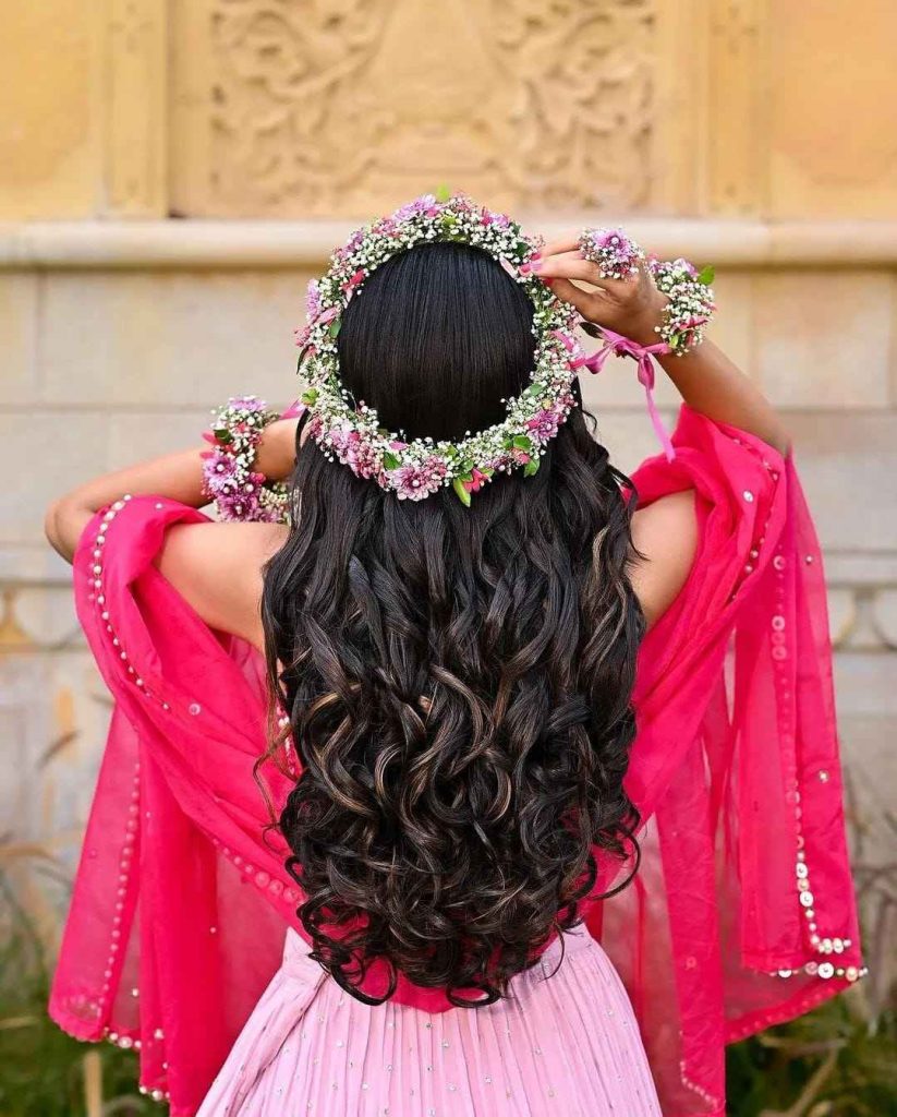 crown floral hairstyle 
