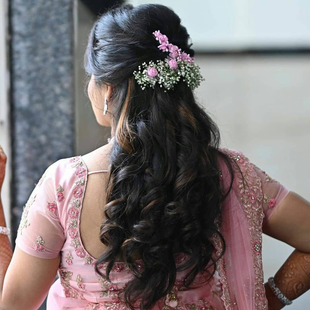 simple floral hairstyle